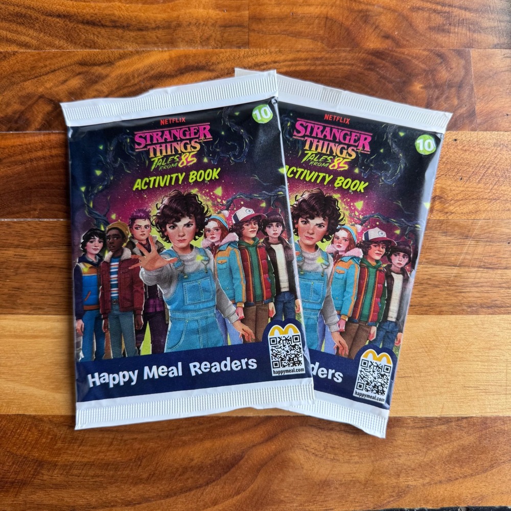 Set of 2 McDonald's Happy Meal Readers Stranger Things Netflix Activity Book #10